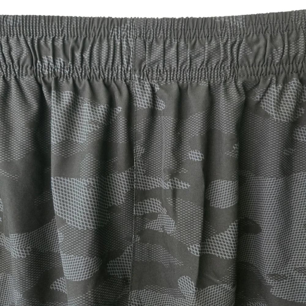 Layer 8‎ Mens L Qwick-Dry Athletic Shorts Black Gray Digi Camo Gym Training